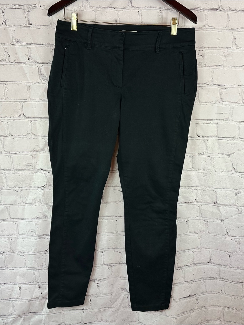 LOFT Marisa Pants women 8 black chino trousers neutral minimalist workwear